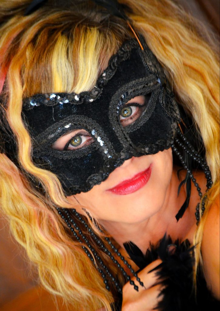 Girl wearing mask
